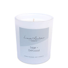 Load image into Gallery viewer, sage-driftwood-soy-candle